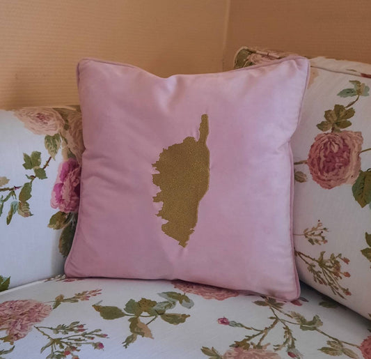 Housse de coussin en velours brodé - Corsica