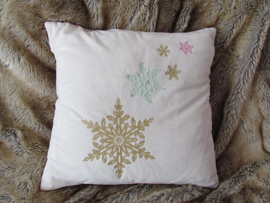Housse de coussin brodée - Noël ambiance boudoir de Marie-Antoinette