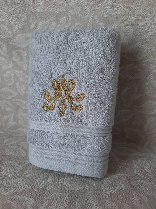 Serviette invité - Monogramme de Marie-Antoinette - Gris